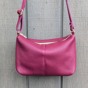 SALE - Sample - Raspberry mini flat top pouch - Helen Miller