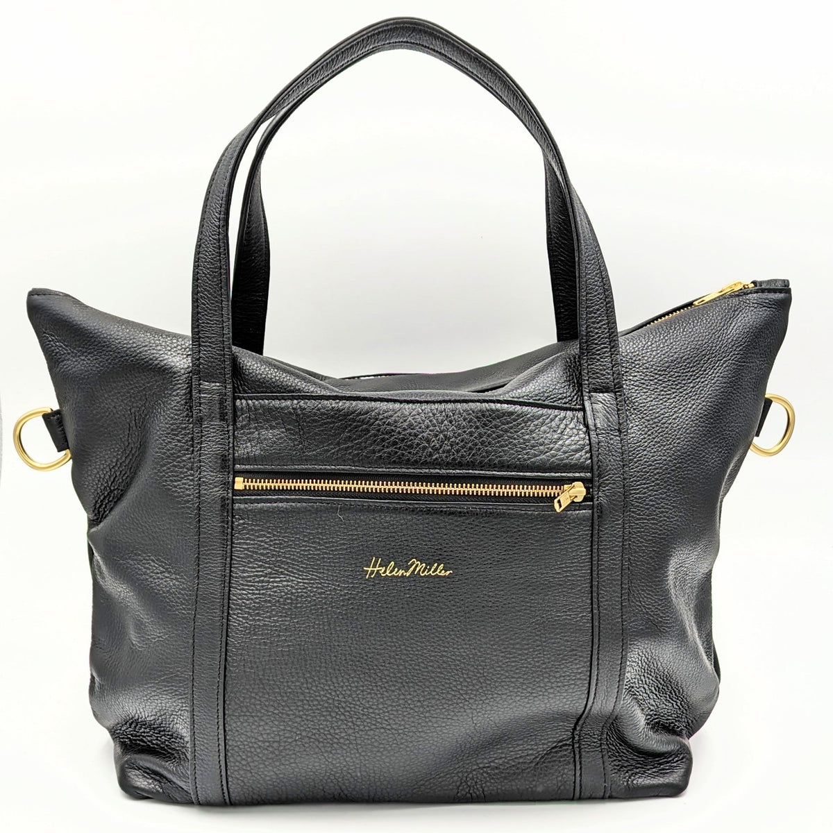 Zip top tote|Leather|NZ|Handmade|Handbag|Lining|Custom|Nappybag|Laptop ...